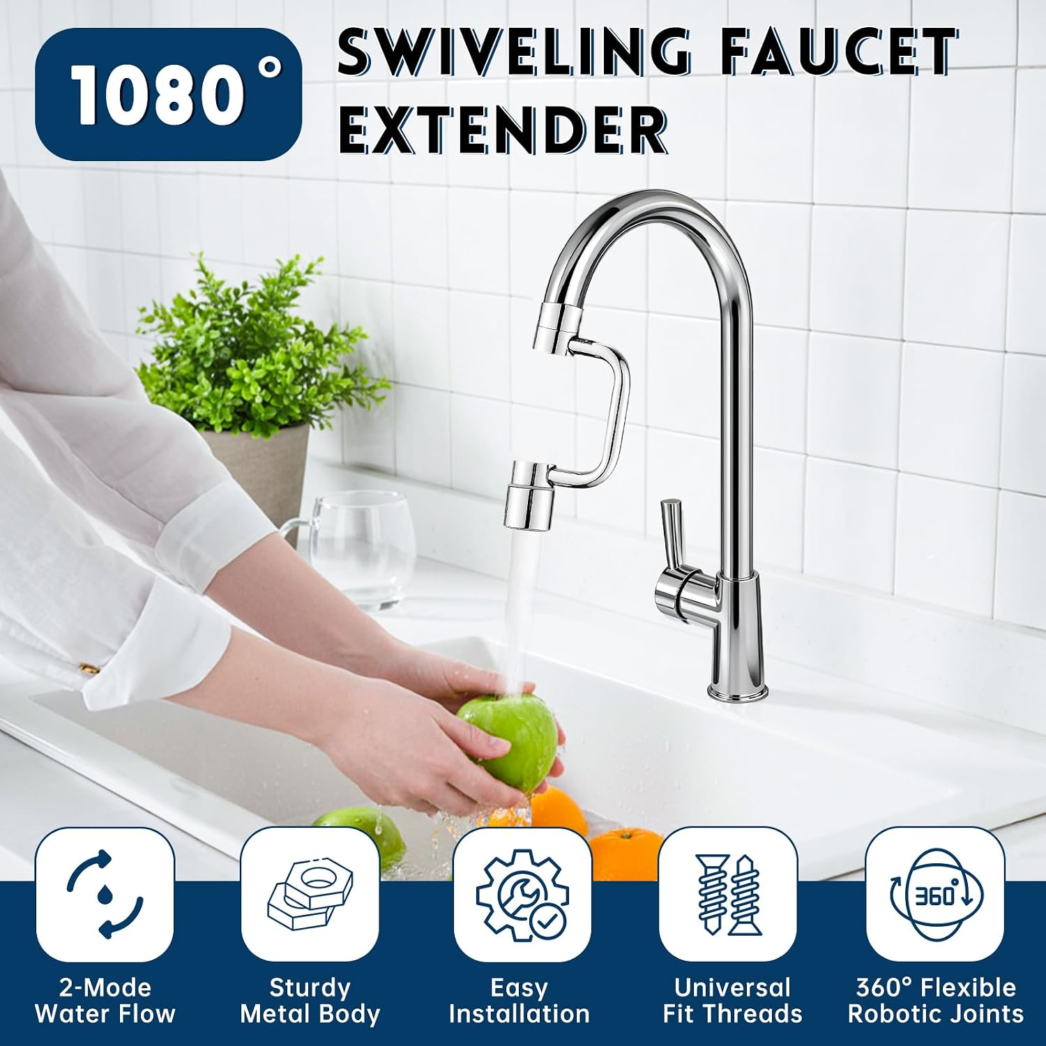 1080 °   Pemanjang keran baja  - Kitchen Appliances Bundle ulasan dan harga