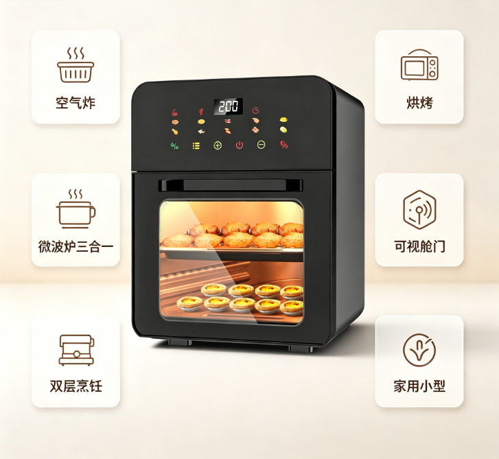 Oven Penggoreng Udara Kecil 3- - Kitchen Appliances Combo ulasan dan harga