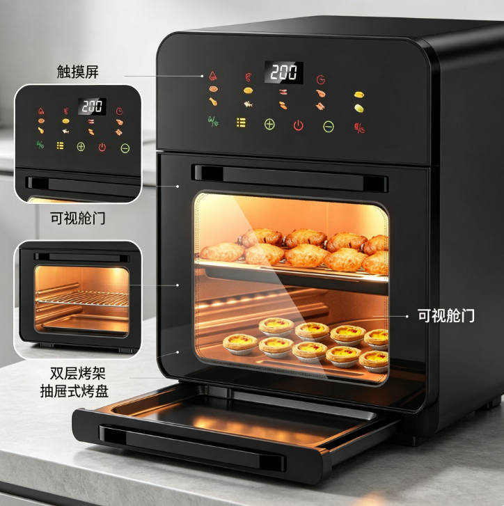 Oven Penggoreng Udara Kecil 3- - Kitchen Appliances Combo ulasan dan harga